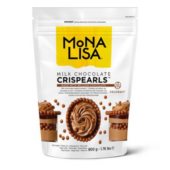 Callebaut Mona Lisa Milk Chocolate Crisp Pearls 800g