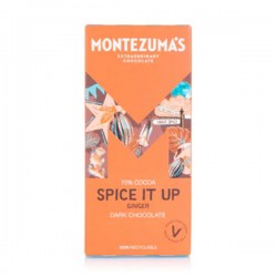 Montezuma's 70% Spice It Up Dark Choc & Ginger Bar 12 x 90g