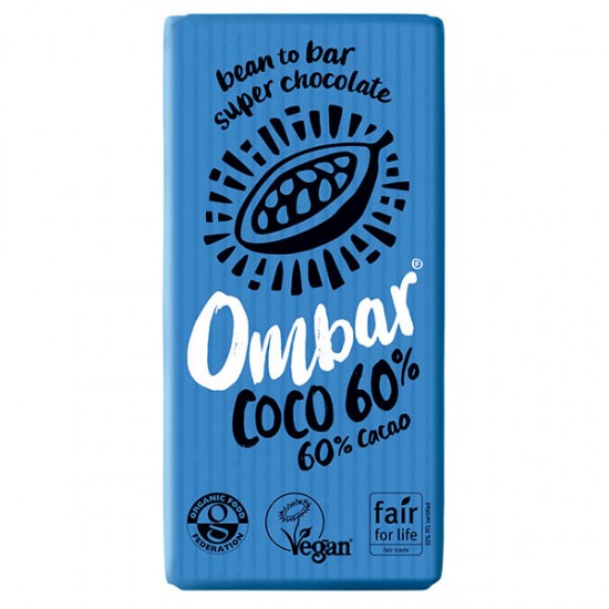 Ombar Coconut 60% Cocoa Raw Chocolate Bar 10 x 35g