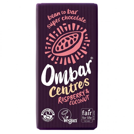 Ombar Centres Raspberry & Coconut 10 x 35g