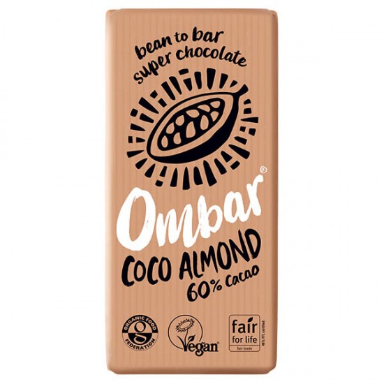 Ombar Coco Almond Raw Chocolate 10 x 70g