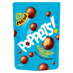 Poppets Milk Chocolate Coated Salted Caramel Fudge Bites 9 x 130g