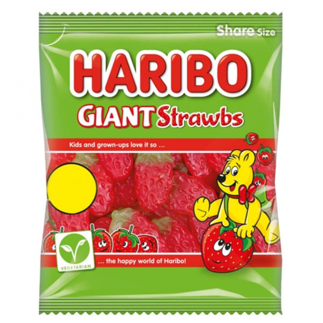 Haribo Giant Strawbs 30 x 140g - Planet Candy Online Sweet Shop