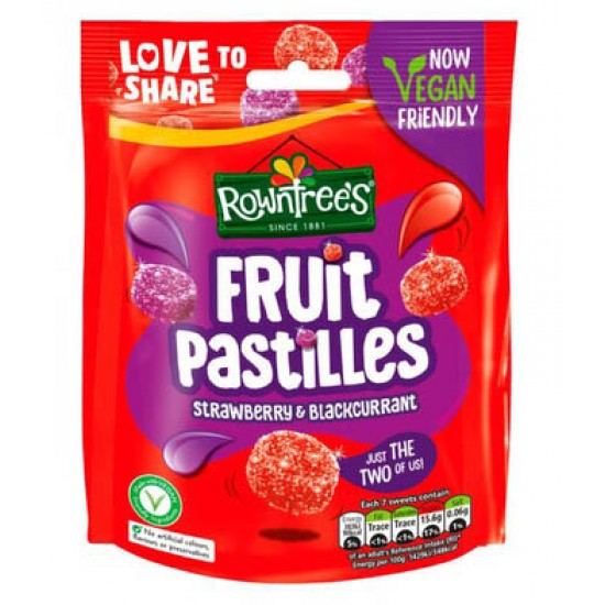 Rowntree's Fruit Pastilles Strawberry & Blackcurrant 10 x 143g