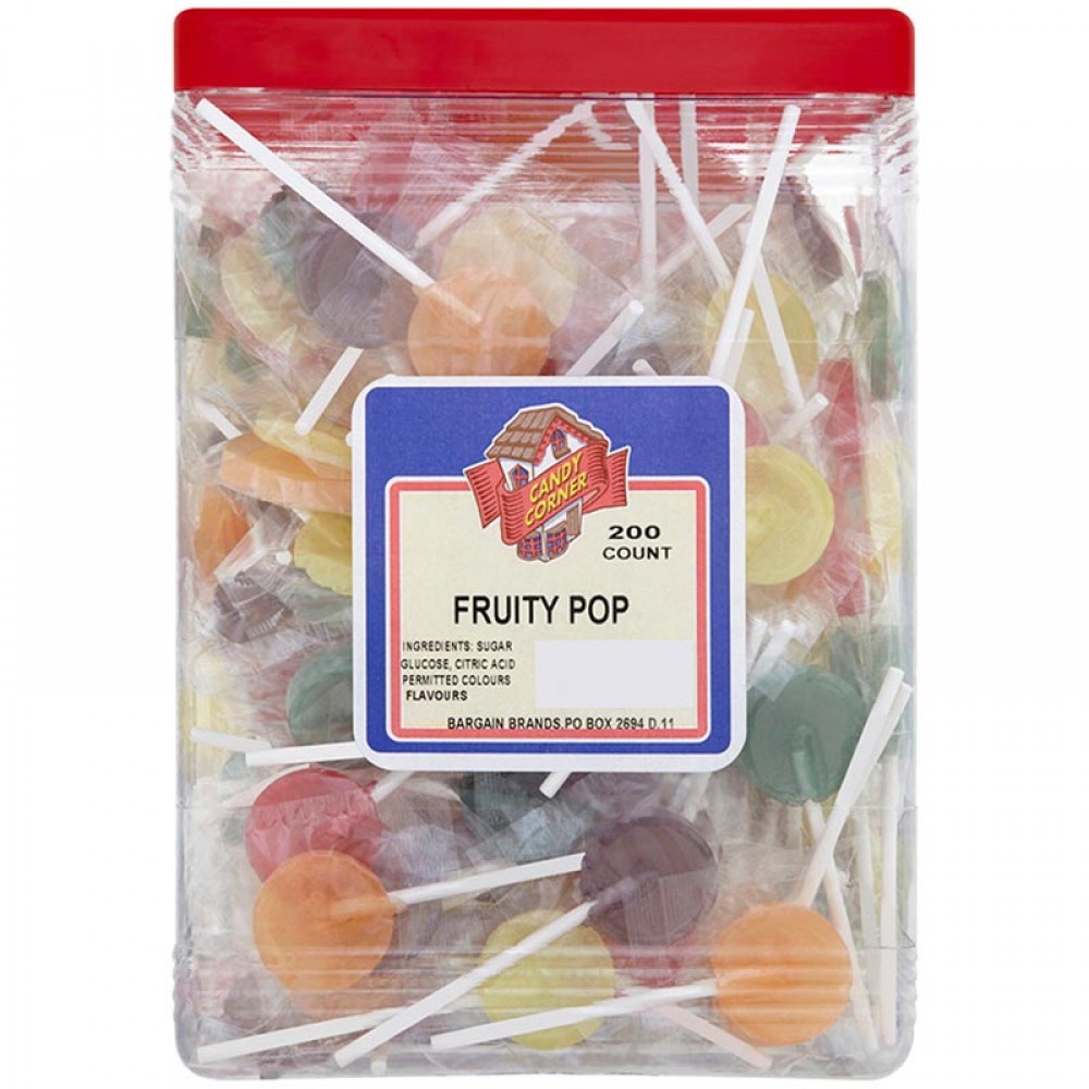 Candy Corner Fruity Pops 200 Pieces - Planet Candy - Ireland's Leading ...