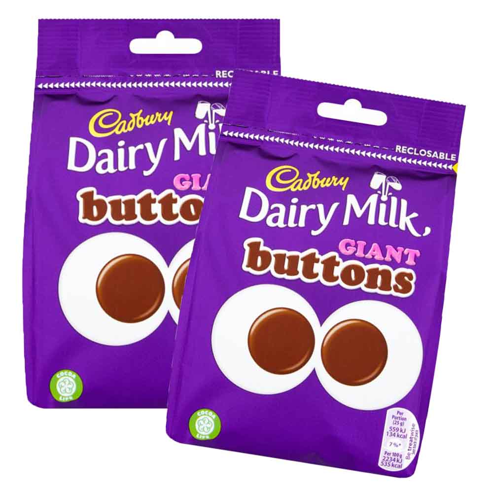 Cadbury Dairy Milk Giant Buttons 10 x 119g - Planet Candy - Ireland's ...