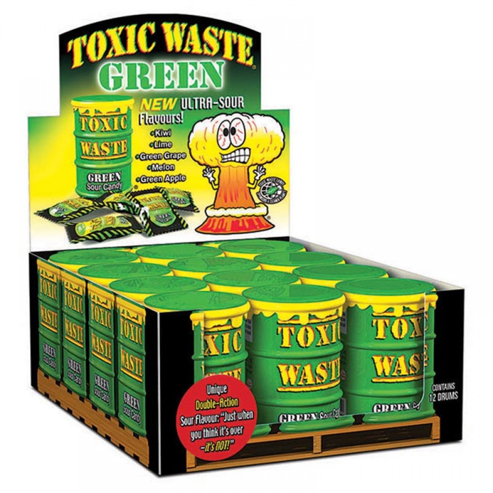 Toxic Waste Green 12 x 42g - Planet Candy - Ireland's Leading Online ...