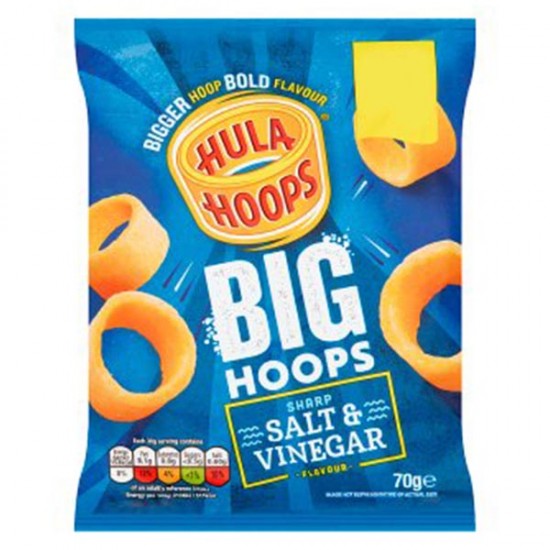 Hula Hoops Big Hoops Salt & Vinegar 20 x 70g