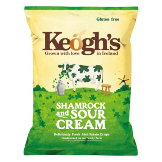 Keoghs Shamrock & Sour Cream Crisps 24 x 45g