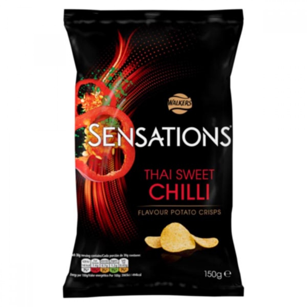 Walkers Sensations Thai Sweet Chilli Crisps 12 X 150g - Planet Candy ...