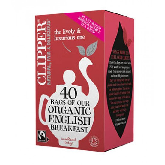 Clipper Organic English Breakfast Tea 40 Bags x 6