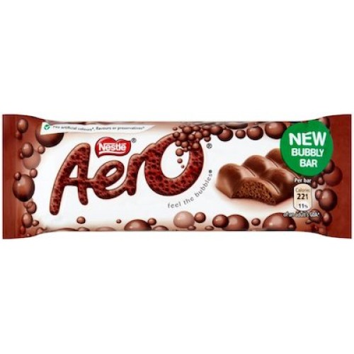 Aero Bubbly Milk Bars 24 x 36g - Planet Candy - Ireland's Leading ...