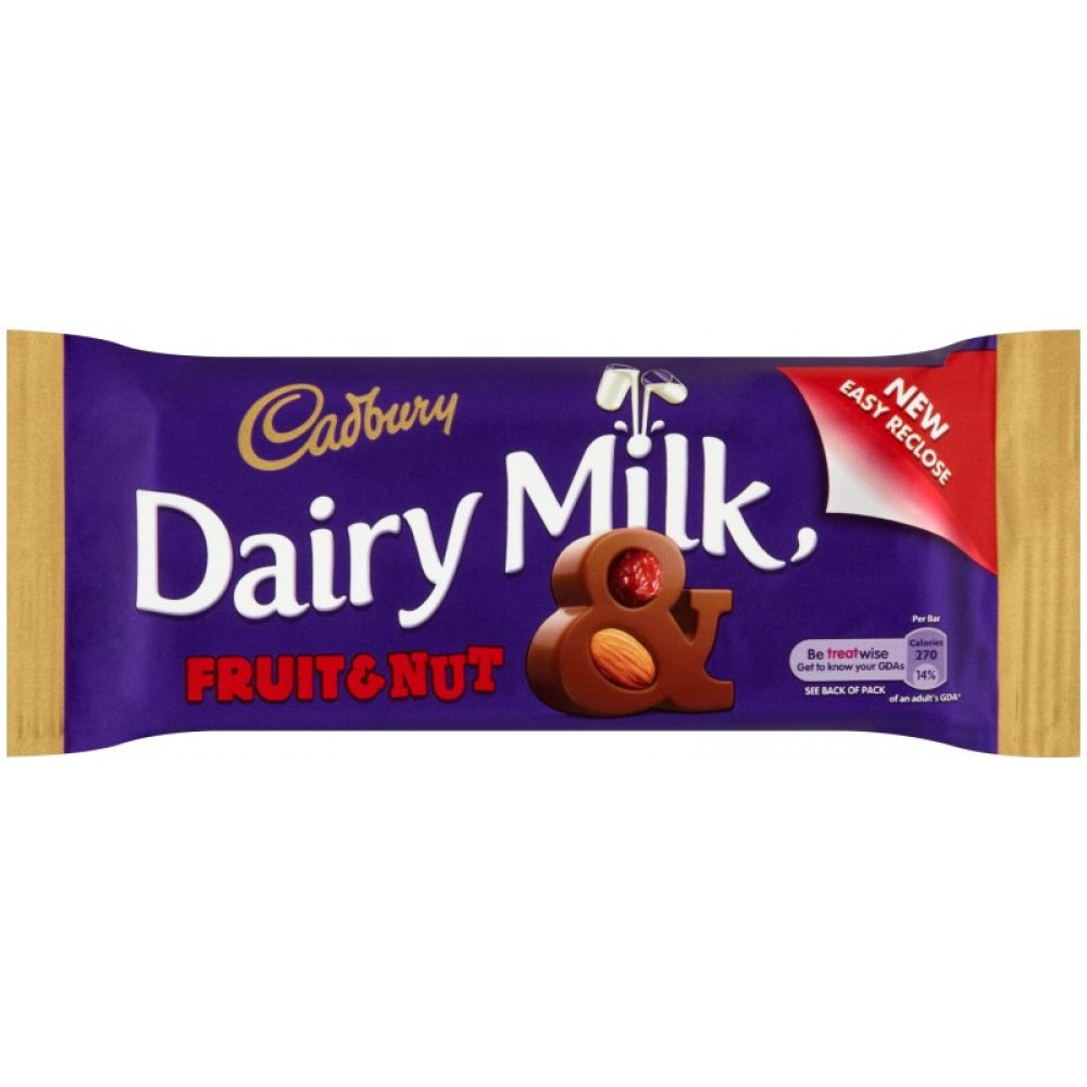 Cadbury Dairy Milk Fruit & Nut: 48-Piece Box - Planet Candy - Ireland's ...