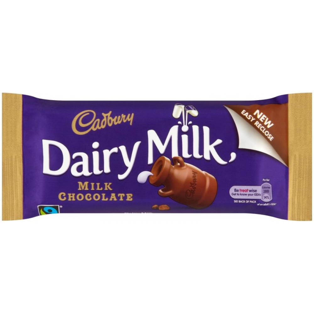 Cadbury Dairy Milk Plain Bars: 48-Piece Box - Planet Candy - Ireland's ...