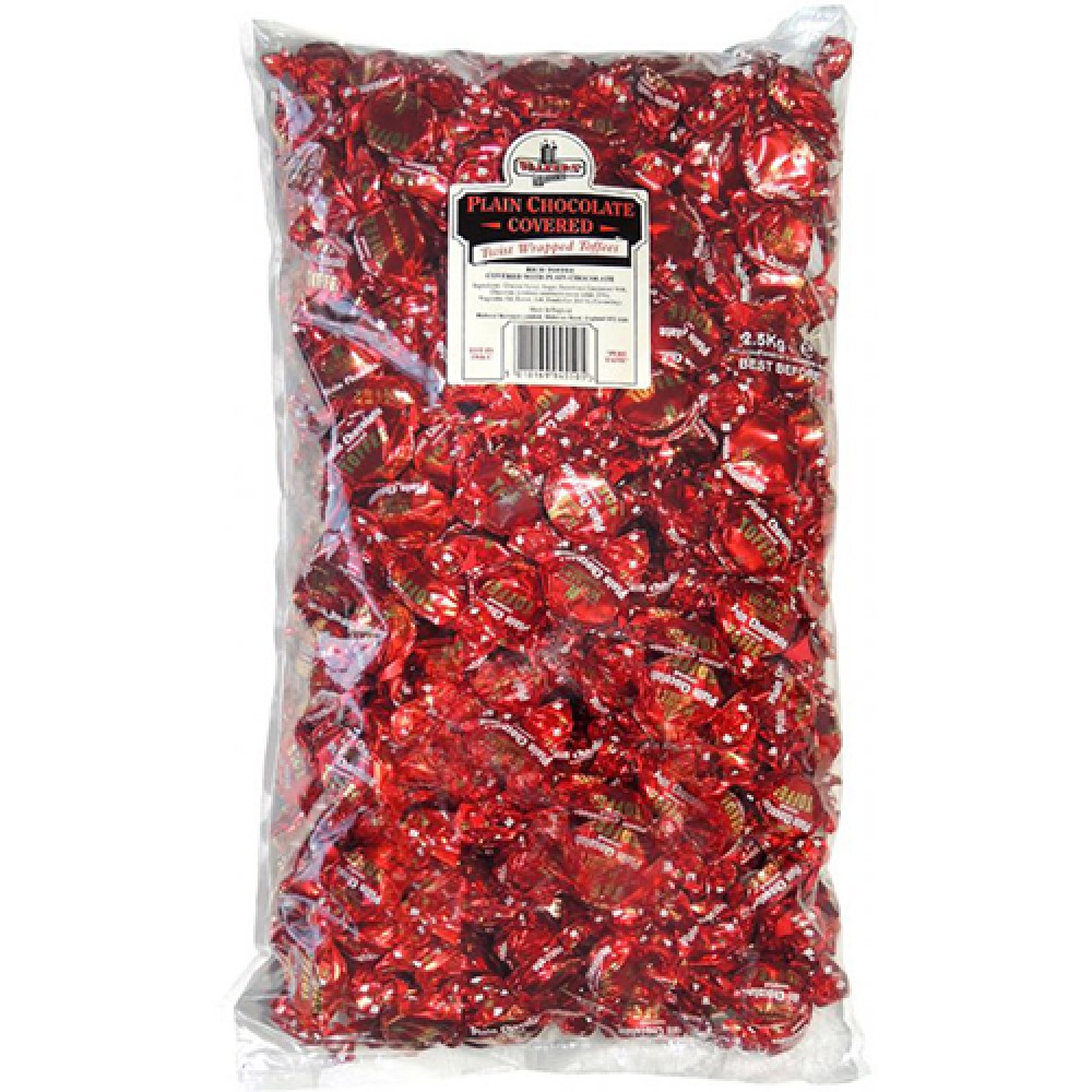 Walkers Plain Chocolate Toffees: 2.5kg Bag - Planet Candy - Ireland's ...